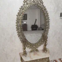 آینه و کنسول و ساعت برنز