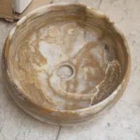 کاسه روشویی سنگی گرد