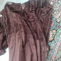 ۲ عدد والان پرده قهوه ای بدون پارگی و رنگ رفتگی|پرده، رانر، رومیزی|اسدآباد, |دیوار