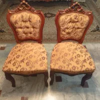 دو عدد صندلی میزبان چوب راش