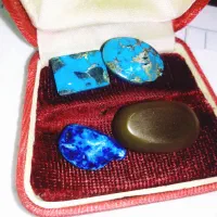 نگین اصیل فیروزه نیشابور و اصل عقیق  لاجورد