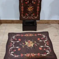 میز عسلی مستطیلی ۴ تایی تاشو،چوب MDF براق