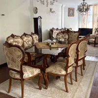 مبلمان ۹ نفره با میز همراه با میز نهارخوری ۸ نفره|حراج|تهران, صادقیه|دیوار