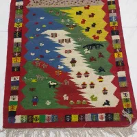 فرش دستبافت قشقایی|فرش|کوه چنار, |دیوار