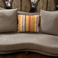 مبل۷نفره دوپارچه طوسی رنک باپارچه مخمل