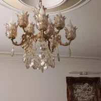 دوعددلوسترپنج شاخه ده شعله برنز