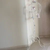 وسایل تزیینی(ست جا گلدانی و قفس تزیینی فرفوژه )