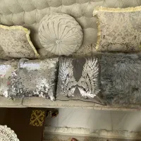 کاور کوسن طوسی نقره ای شیک