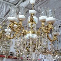لوستر برنز سرامیک مدل فرشته|لوستر و چراغ آویز|کاشان, شهرک فرهنگیان|دیوار