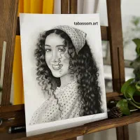 تابلو طراحی چهره|تابلو، نقاشی، عکس|یزد, |دیوار