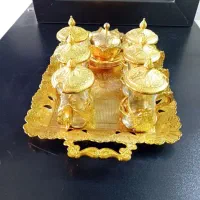 سرویس چای خوری طلایی ۶ نفره( استفاده نشده )