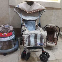 یک ست کالسکه روروک وکریه همراه ساک سالم