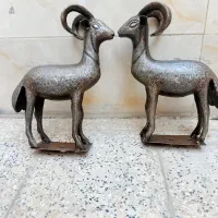 دو عدد قوچ نقره کوب کهنه