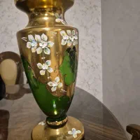 گلدان طلا کوب در شرایط عالی،با طول ۴۰ سانتیمتر