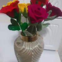 گل  رز بافتنی بهترین جایگزین برای گل های طبیعی .|گل مصنوعی|کاشان, فاز ۱ ناجی آباد|دیوار
