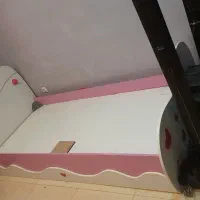تخت ۲ متری و کتابخانه نوجوان تمام mdf همراه با تشک
