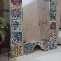 آینه جاکلیدی نقاشی شده|تابلو، نقاشی، عکس|کرمان, |دیوار