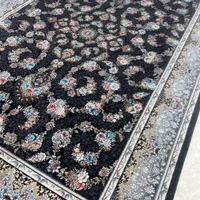 فرش ۹ متری ۷۰۰ شانه گل افشان مشکی