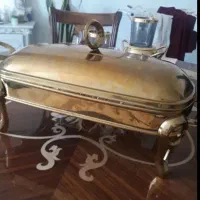 سوفله خوری طلایی استیل نو باجعبه