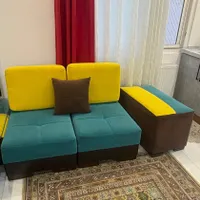 مبل راحتی ۷ نفره با پاف|مبلمان خانگی و میز عسلی|نوشهر, |دیوار