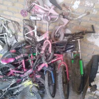 ۷عدد دوچرخه بزرک کوچیک ۳عدد پلاستکی