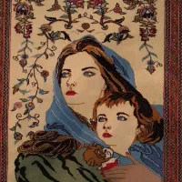 تابلو دست بافت مهر مادری