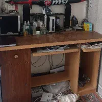 میز کامپیوتر حرفه ای با کمد کشو جای کیبورد جای کیس