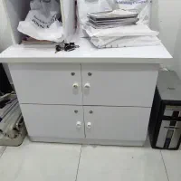 میز چاپگر رومیزی بزرگ، و کمد وسایل