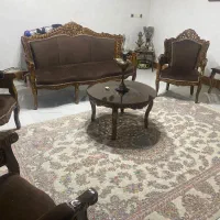 مبل دورومنبت تمام چوب گردو