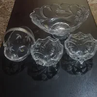 ظروف کریستال پذیرایی قدیمی دهه ی ۷۰ اصل ژاپن