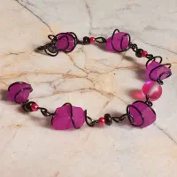 دستبند سنگ کریستالی