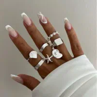 پک انگشتر آبکاری نقره