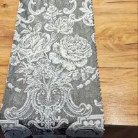 والان پرده طوسی نگین دار