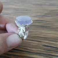 انگشتر عقیق سوسنی طبیعی زیبا