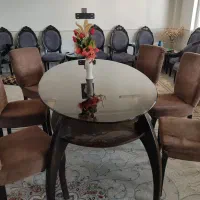 میز غذا خوری شش نفره|میز و صندلی غذاخوری|کهک, |دیوار