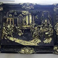 تابلو پلی استر ورق طلا