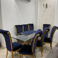 میز نهار خوری هشت نفره چوب راش نو.تمیز