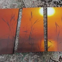 تابلوی زیبا طرح غروب سه تکه