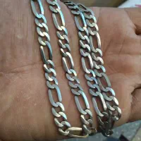 زنجیر نقره ایتالیا اصل  مدل تخت فیگارو|جواهرات|تهران, تهرانپارس شرقی|دیوار