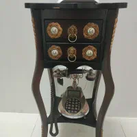 میز تلفن چوبی