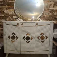 آئینه و کنسول سفید طلایی