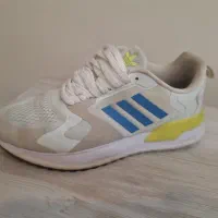 کتانی آدیداس 3خط آبی و ۳خط مشکی اورجینال