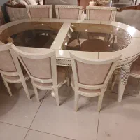 مبل 7 نفره + میز نهار خوری 8 نفره کلاسیک