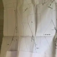 الگوی آماده با کاغذ گراف
