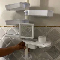 استند حمام- سفید - پلاستیکی