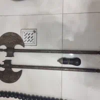 کشکول تبر زین با قدمت بیش ۱۵۰ سال و تسبیح|کلکسیون اشیاء عتیقه|مشهد, دانشجو|دیوار