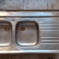 سینگ ظرفشویی استیل البرز دو لگنه کارکرده