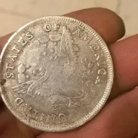سکه یک دلار آمریکا ضرب اول 26.90g که شامل 89٪ نقره|کلکسیون سکه، تمبر، اسکناس|هشتگرد, طاووسیه|دیوار