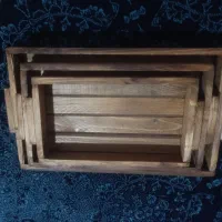 سینی چوبی سه تا 150|ظروف سرو و پذیرایی|محمدیه-قزوین, |دیوار