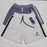 شلوارک سفید و طوسی کنار خط دار نو فری سایز تا 48